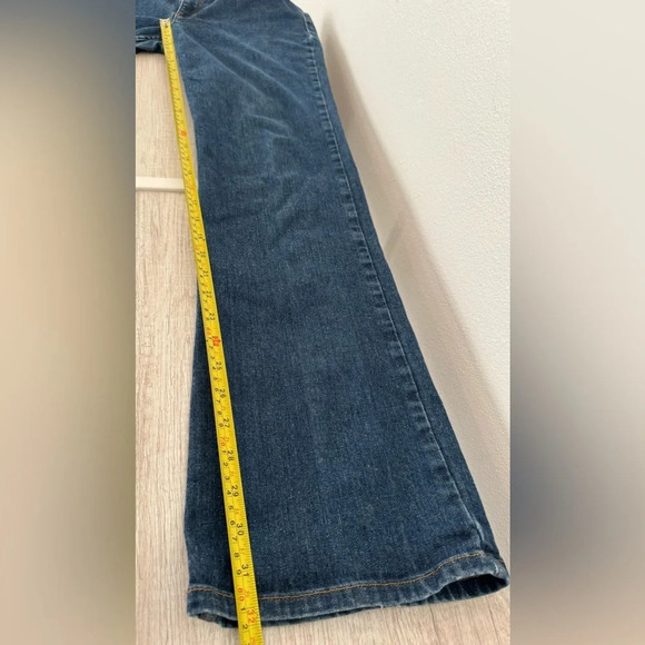Vintage 90s y2k Area Jeans Bootcut Back Flap Pockets Slit Front Pocket Size 10 - Picture 6 of 10